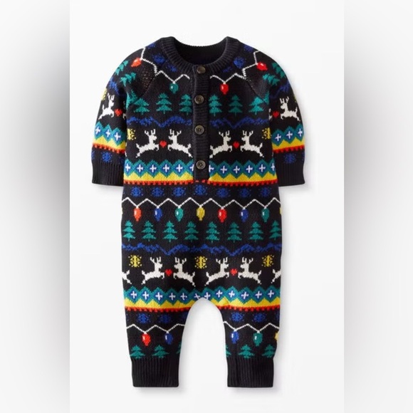 Hanna Andersson baby holiday romper size 12-18 mo - Picture 1 of 7